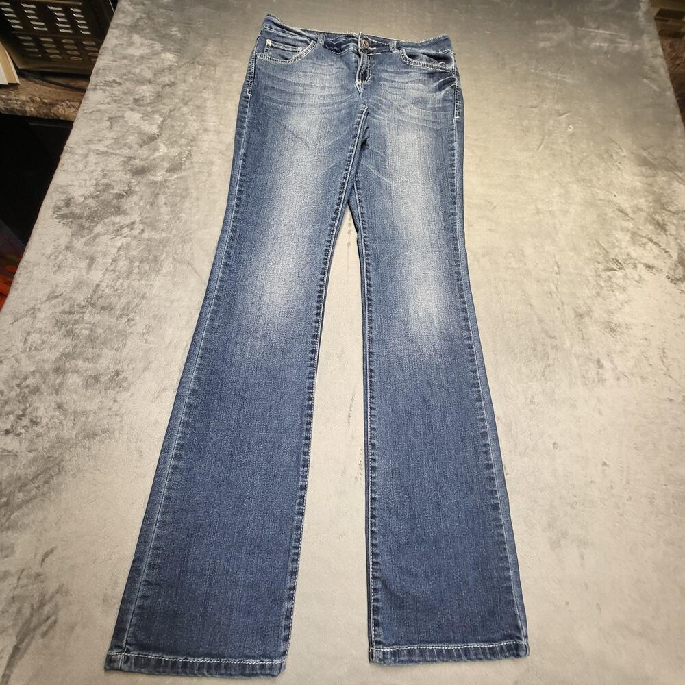 INC Jeans Womens 10 L Blue Bootcut Tall Medium Wash Stretch 5-Pocket